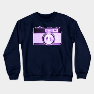 Purple/Violet - Vintage 1960s Rangefinder Camera Crewneck Sweatshirt